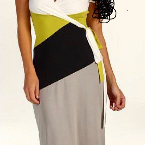 BCBG Colorblock Wrap Dress - Picture 6 of 8